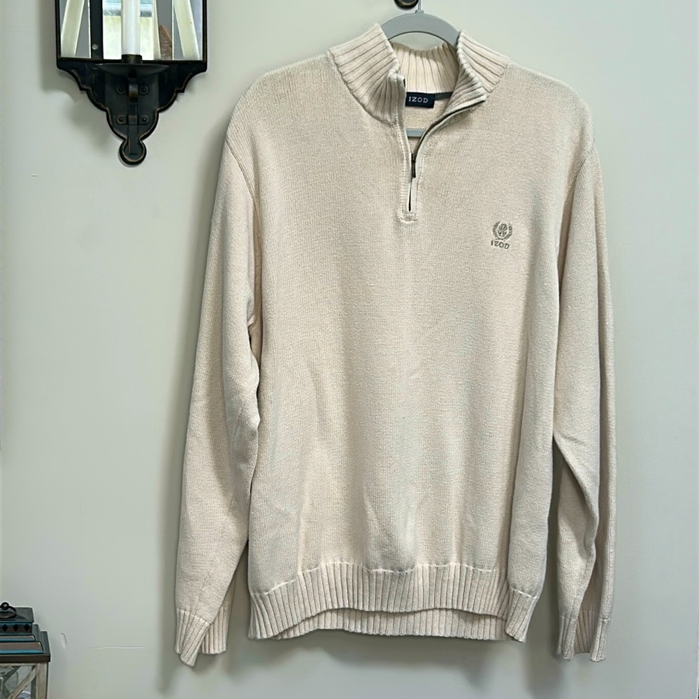 IZOD Men's Cream Sweater XL